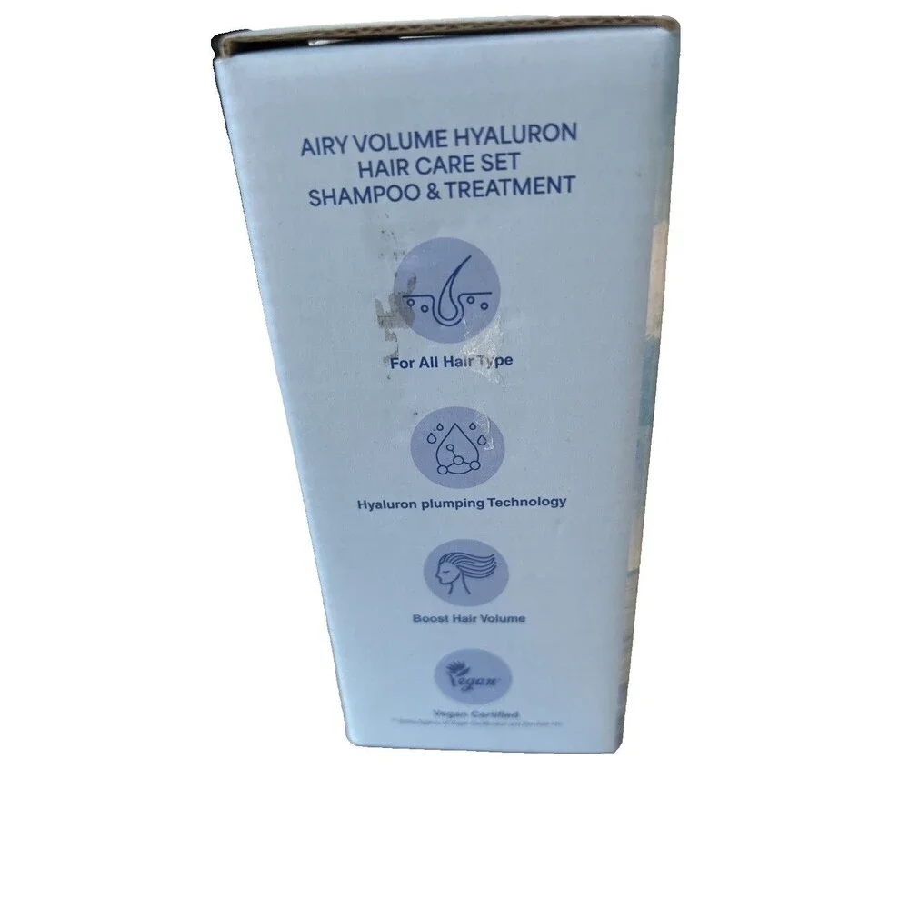 KUNDAL Airy Volume Hyaluron Hair Care Shampoo & Treatment Set 2pcs x 10.14 Fl oz